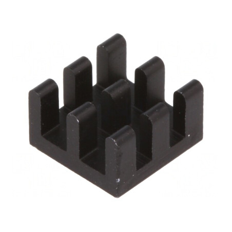 Radiator Aluminiu Negru 10x10x6mm | Electronic-mag.ro | Componente Electronice