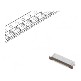 Conector FFC/FPC Orizontal 18 Pinuri ZIF | Electronic-mag.ro | Componente Electronice
