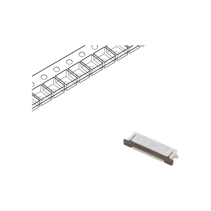 Conector FFC/FPC Orizontal 18 Pinuri ZIF | Electronic-mag.ro | Componente Electronice