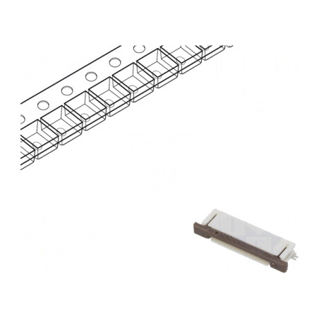Conector FFC/FPC Orizontal 18 Pinuri ZIF | Electronic-mag.ro | Componente Electronice