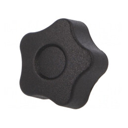 Buton Reglare Negru Ø25mm Filet M4 6mm H19mm | Electronic-mag.ro | Componente Electronice