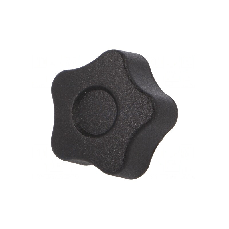 Buton Reglare Negru Ø25mm Filet M4 6mm H19mm | Electronic-mag.ro | Componente Electronice