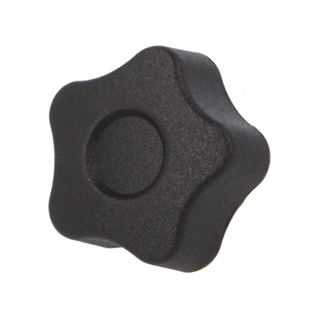 Buton Reglare Negru Ø25mm Filet M4 6mm H19mm | Electronic-mag.ro | Componente Electronice