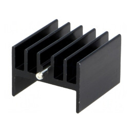 Radiator extrudat TO220 negru 25mm | Electronic-mag.ro | Componente Electronice