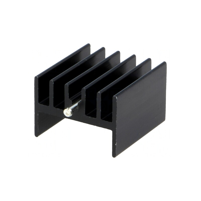Radiator extrudat TO220 negru 25mm | Electronic-mag.ro | Componente Electronice