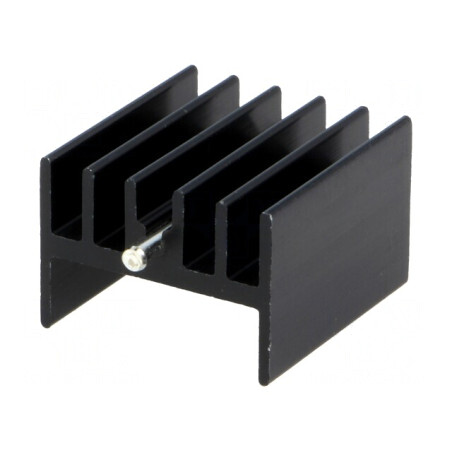 Radiator extrudat TO220 negru 25mm | Electronic-mag.ro | Componente Electronice
