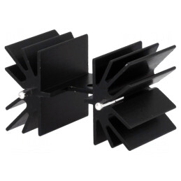 Radiator Aluminiu Negru TO220 25,4mm 7,1K/W | Electronic-mag.ro | Componente Electronice