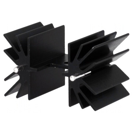 Radiator Aluminiu Negru TO220 25,4mm 7,1K/W | Electronic-mag.ro | Componente Electronice