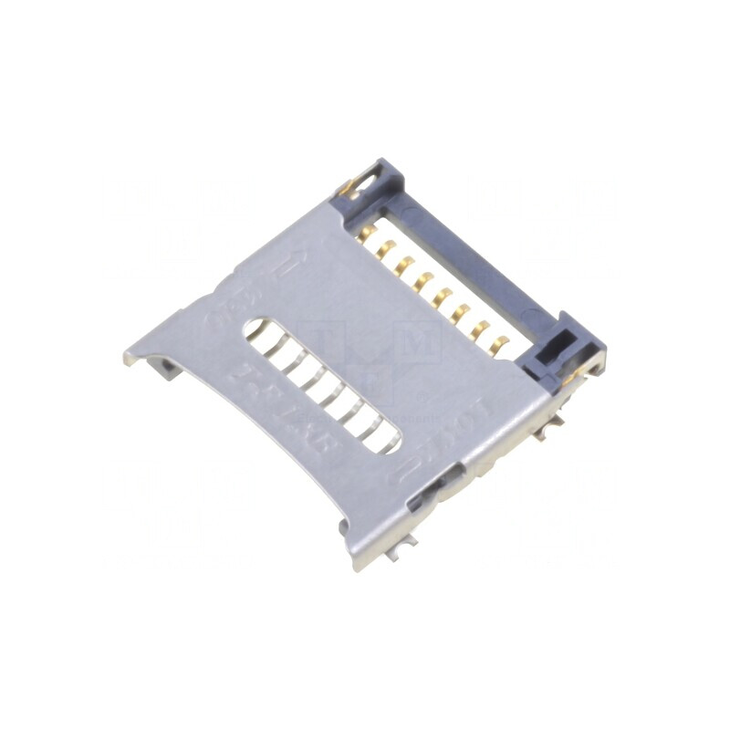 Conector pentru carduri microSD cu mâner articulat SMT | Electronic-mag.ro | Componente Electronice