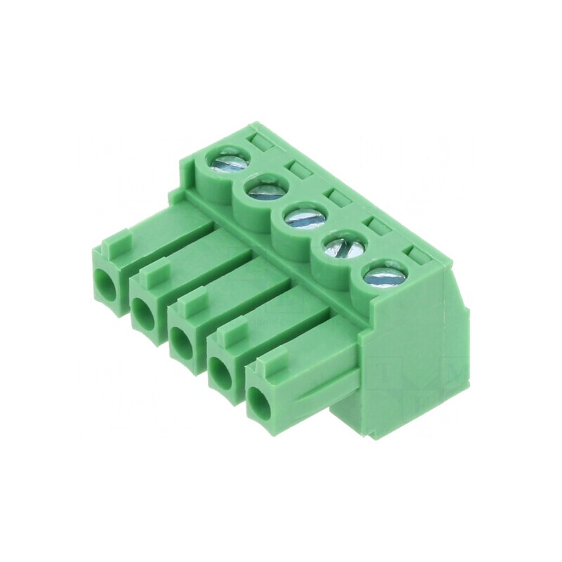 Regletă Conexiuni Deconectabilă 3,81mm 5 Piste Dreaptă Mufă | Electronic-mag.ro | Componente Electronice