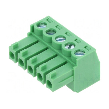 Regletă Conexiuni Deconectabilă 3,81mm 5 Piste Dreaptă Mufă | Electronic-mag.ro | Componente Electronice