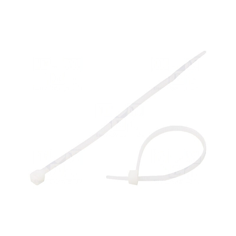 Colier de strângere 100mm Poliamidă Naturală | Electronic-mag.ro | Componente Electronice
