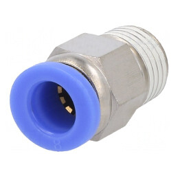 Racord Push-In Simplu Alamă Nichelată BLUELINE 0,95-15bar | Electronic-mag.ro | Componente Electronice