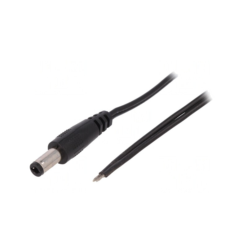 Cablu Alimentare DC 5,5/2,5 Negru 0,23m | Electronic-mag.ro | Componente Electronice