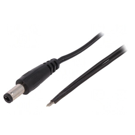 Cablu Alimentare DC 5,5/2,5 Negru 0,23m | Electronic-mag.ro | Componente Electronice