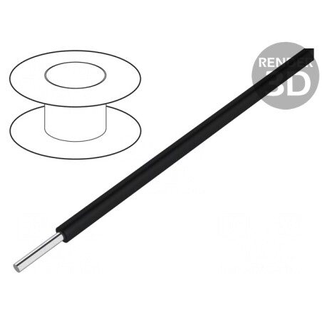 Cablu electric 30AWG OFC FEP negru 50m | Electronic-mag.ro | Componente Electronice