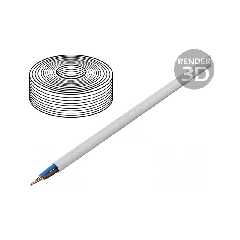 Cablu YDY 2x1,5mm2 Cu PVC Alb 100m | Electronic-mag.ro | Componente Electronice Cablu YDY 2x1,5mm2 Cu PVC Alb 100m | Electronic-mag.ro | Componente Electronice