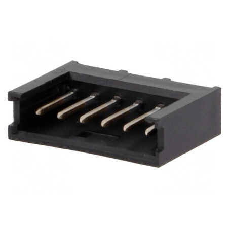 Conector Soclu Cablu-Placă 6 Pin 2,54mm Aurit THT AMPMODU MOD II | Electronic-mag.ro | Componente Electronice