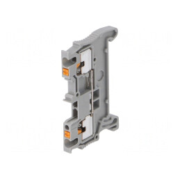 Conector Șine Gri 1,5mm2 - 2 Borne | Electronic-mag.ro | Componente Electronice