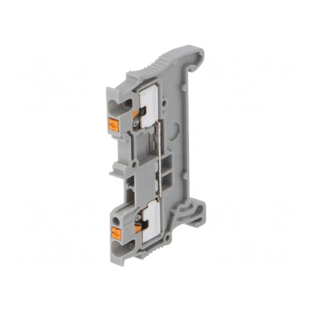 Conector Șine Gri 1,5mm2 - 2 Borne | Electronic-mag.ro | Componente Electronice