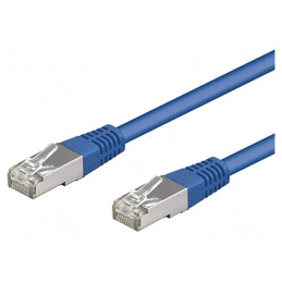 Patch cord SF/UTP Cat5e 0.5m Albastru | Electronic-mag.ro | Componente Electronice