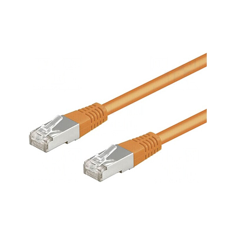 Patch Cord Ethernet SF/UTP Cat5e 0.5m Portocaliu | Electronic-mag.ro | Componente Electronice