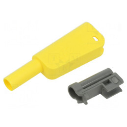 Carcasa Galbenă 32A 55,4mm pentru Mufe Banană | Electronic-mag.ro | Componente Electronice
