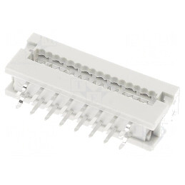Adaptor IDC 16 PIN pentru cablu-bandă 1,27mm THT | Electronic-mag.ro | Componente Electronice