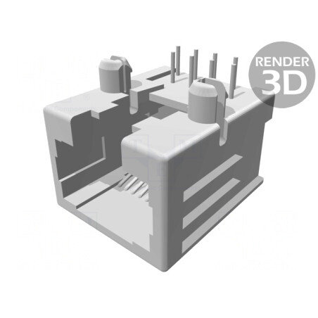 Soclu RJ45 8p8c pentru PCB THT 11.5mm | Electronic-mag.ro | Componente Electronice