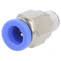 Racord Push-In Simplu Alama Nichelata 15bar BLUELINE | Electronic-mag.ro | Componente Electronice