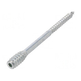 Șurub lemn 6x100mm oțel zincat fără cap HEX 4mm | Electronic-mag.ro | Componente Electronice