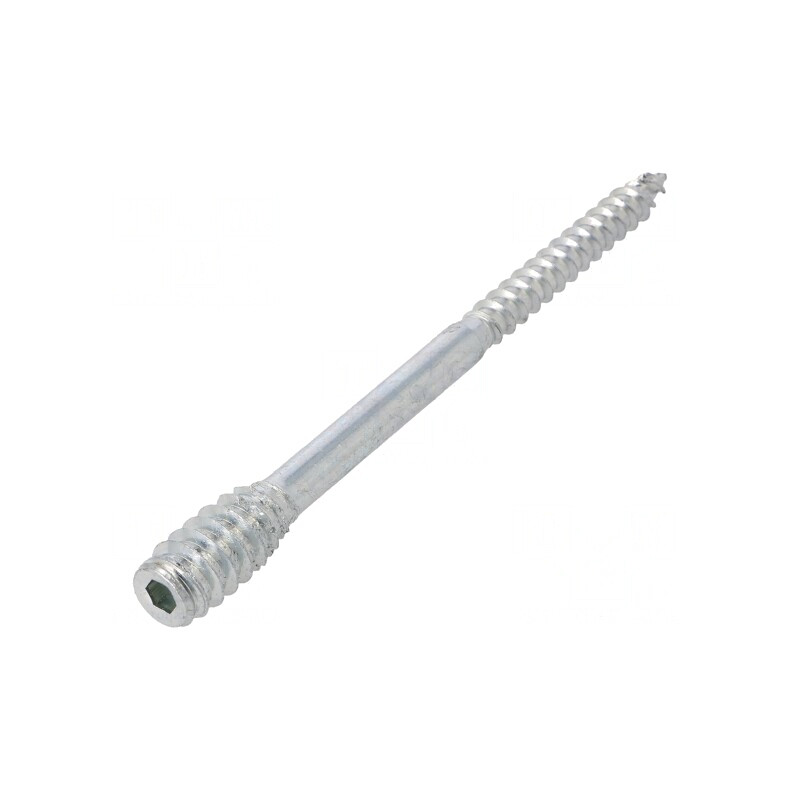 Șurub lemn 6x100mm oțel zincat fără cap HEX 4mm | Electronic-mag.ro | Componente Electronice