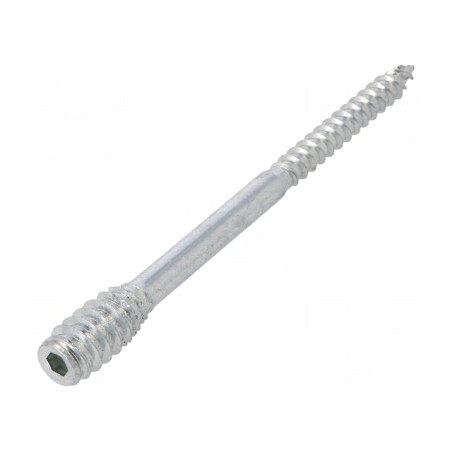 Șurub lemn 6x100mm oțel zincat fără cap HEX 4mm | Electronic-mag.ro | Componente Electronice