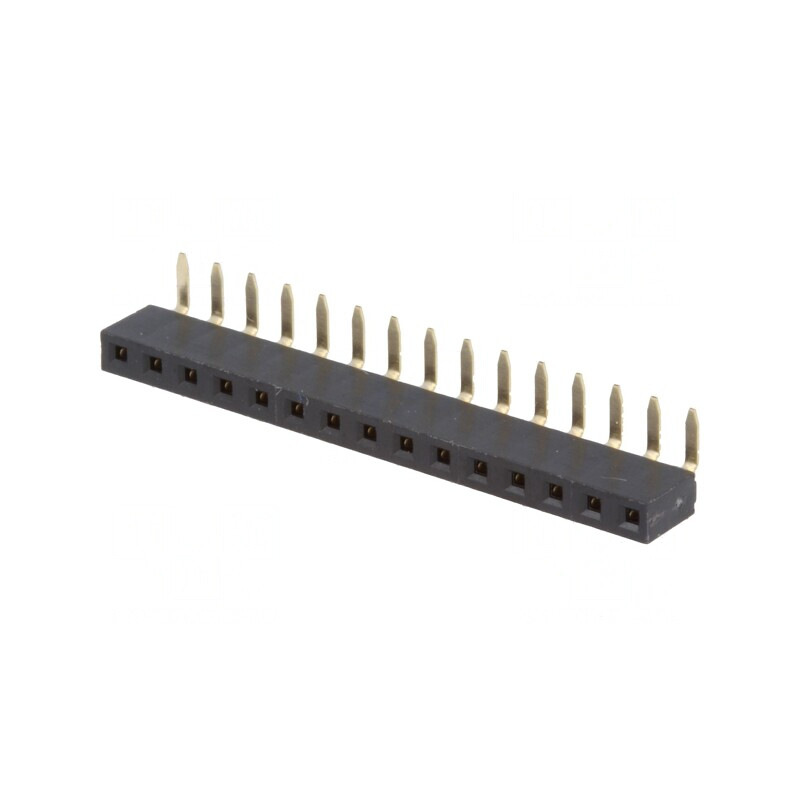 Soclu Şiruri Pini Mamă 15P 90° 2,54mm THT 1x15 | Electronic-mag.ro | Componente Electronice