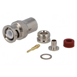 Mufă BNC tată 50Ω RG58 Clamp Crimpat PTFE | Electronic-mag.ro | Componente Electronice