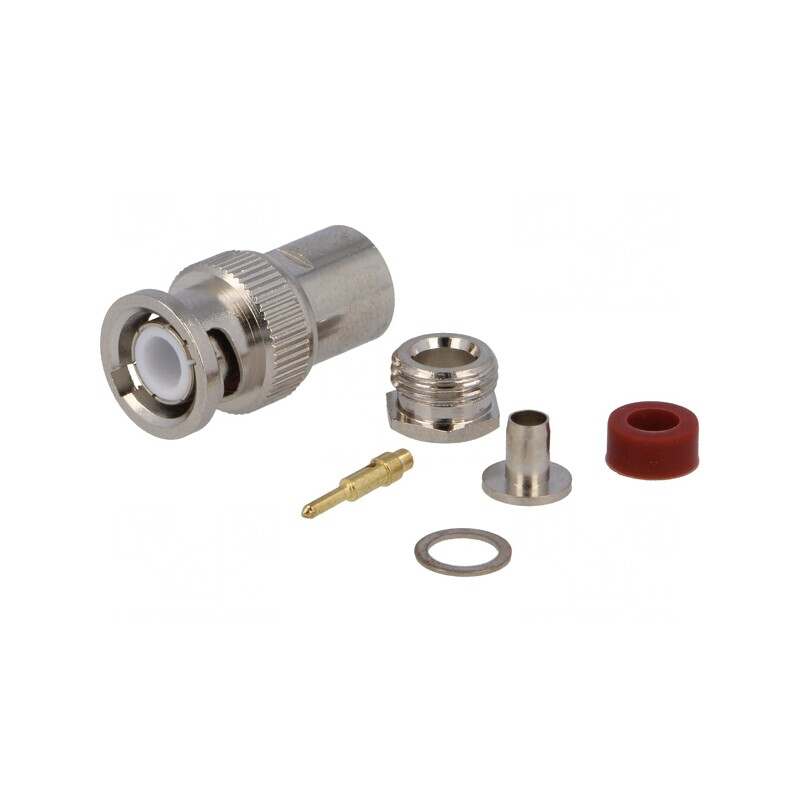 Mufă BNC tată 50Ω RG58 Clamp Crimpat PTFE | Electronic-mag.ro | Componente Electronice