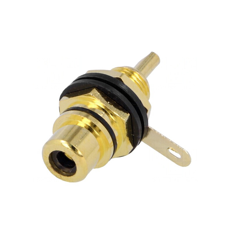Conector RCA Femelă Auriu pentru Panou | Electronic-mag.ro | Componente Electronice