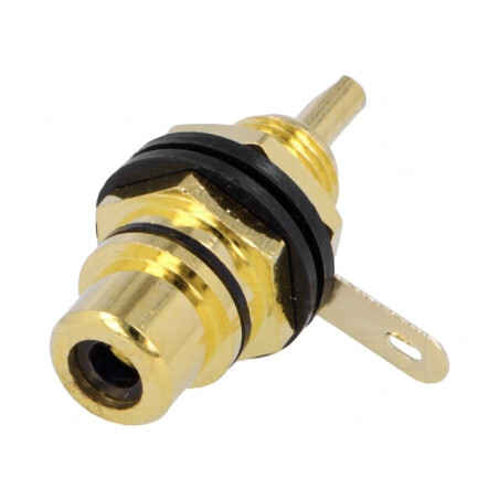 Conector RCA Femelă Auriu pentru Panou | Electronic-mag.ro | Componente Electronice