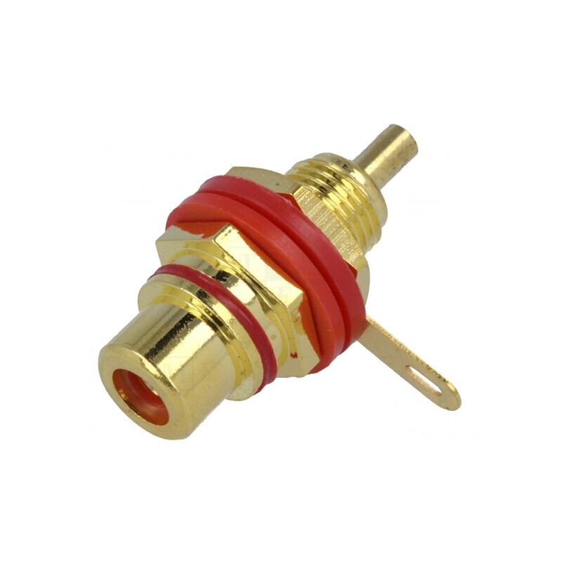 Conector RCA Mamă Aurit pentru Panou | Electronic-mag.ro | Componente Electronice