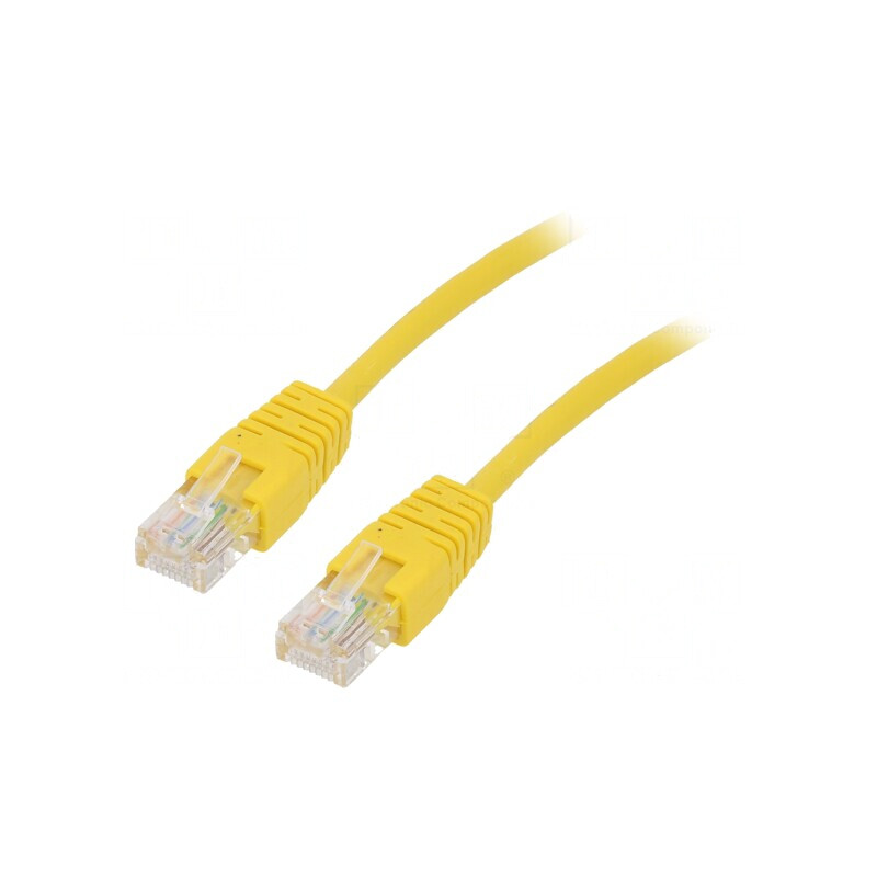 Patch Cable U/UTP Cat5e Yellow 2m | Electronic-mag.ro | Componente Electronice