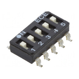 Comutator DIP-SWITCH 5 Secțiuni OFF-ON 24VDC | Electronic-mag.ro | Componente Electronice
