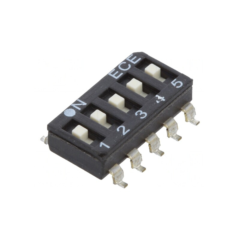 Comutator DIP-SWITCH 5 Secțiuni OFF-ON 24VDC | Electronic-mag.ro | Componente Electronice