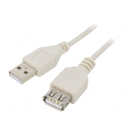Cablu USB 2.0 A-A 0,75m Bej | Electronic-mag.ro | Componente Electronice
