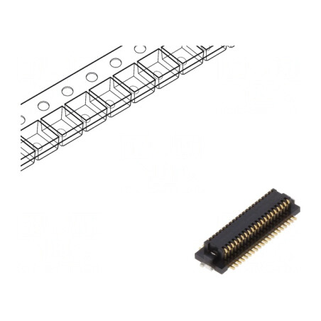 Conector PCB-PCB Mamă 40 PIN 0,5mm Aurit SMT | Electronic-mag.ro | Componente Electronice