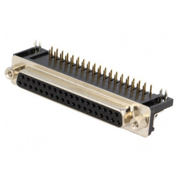 Soclu Mamă D-Sub 37 PIN 90° THT UNC 4-40 -55÷105°C | Electronic-mag.ro | Componente Electronice