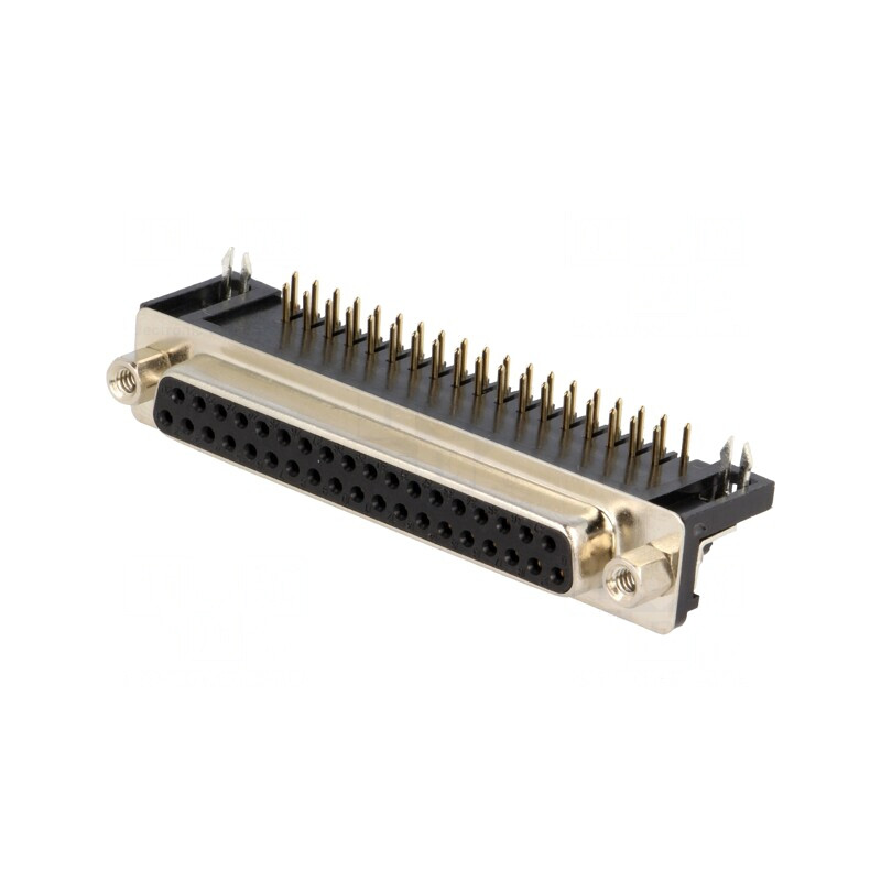 Soclu Mamă D-Sub 37 PIN 90° THT UNC 4-40 -55÷105°C | Electronic-mag.ro | Componente Electronice