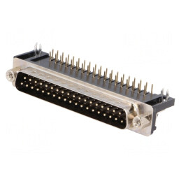 Conector D-Sub 37-Pin Soclu Tată 90° THT UNC 4-40 | Electronic-mag.ro | Componente Electronice