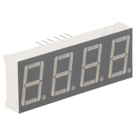 Afișaj LED 7 Segmente 14.2mm 4 Digiti Roșu Catod | Electronic-mag.ro | Componente Electronice