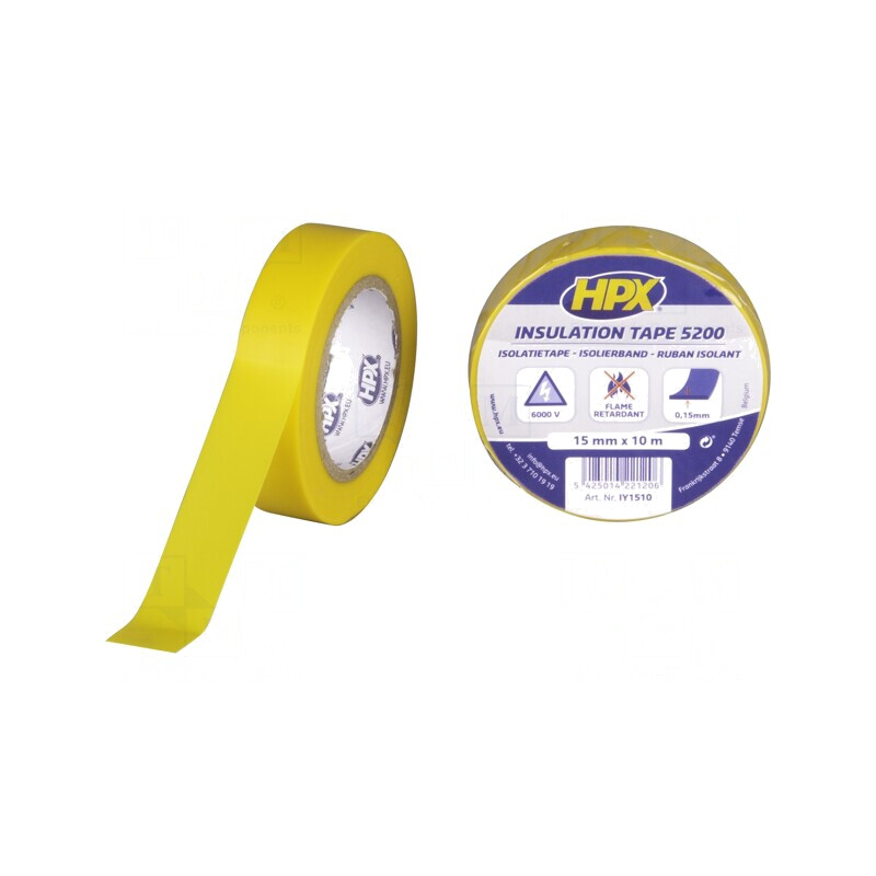 Bandă Electroizolantă Galbenă 15mm x 10m | Electronic-mag.ro | Componente Electronice