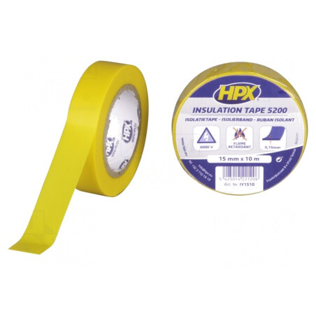 Bandă Electroizolantă Galbenă 15mm x 10m | Electronic-mag.ro | Componente Electronice